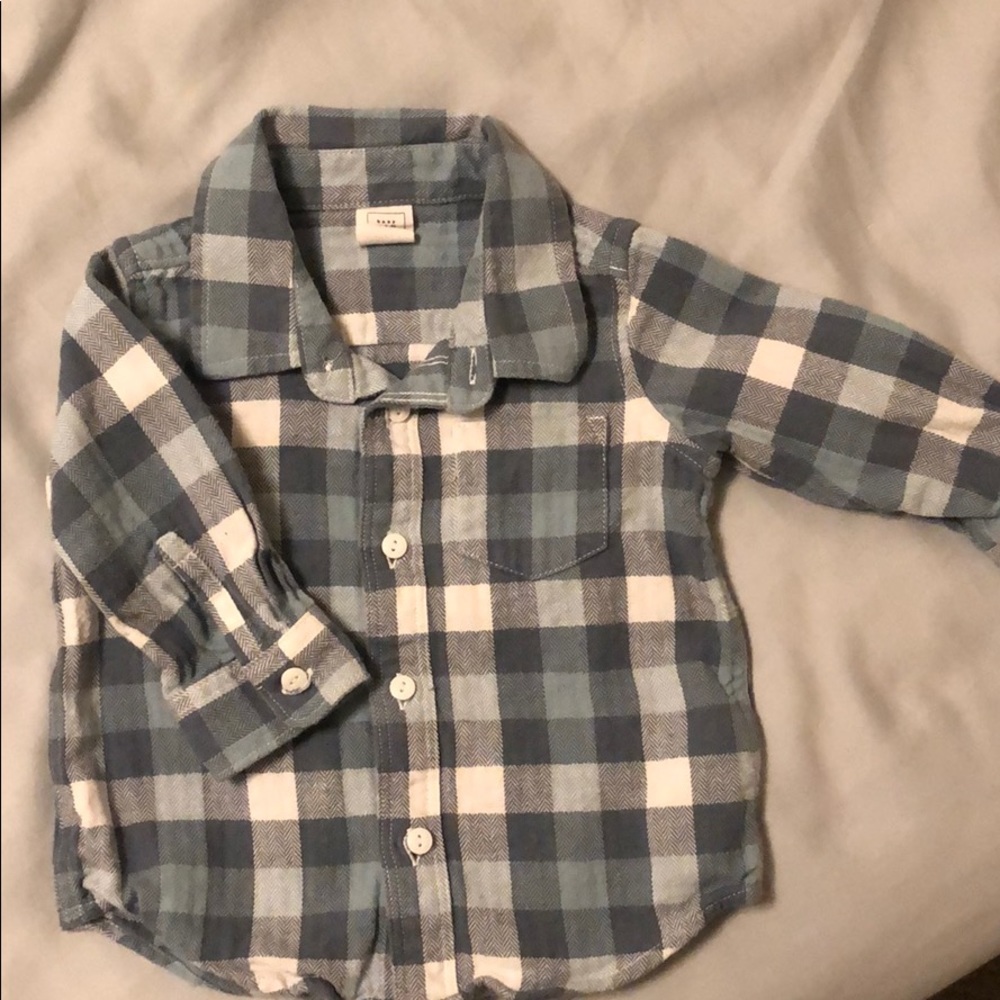 Baby gap flannel long sleeve shirt
